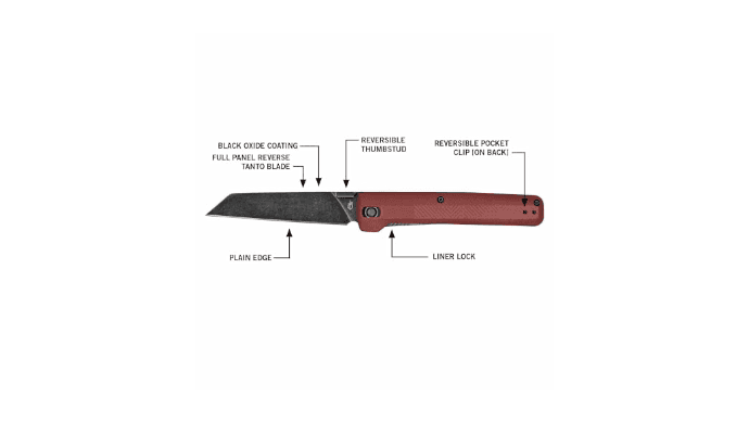 Gerber Pledge EDC Folding Pocket Knife w/Clip, Plain Edge Blade, Drab Red thumbnail 2