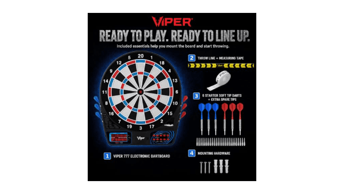 Viper by GLD Products 777 Electronic Soft Tip Dart Board for Adults thumbnail 5