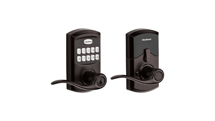 Kwikset 917TNL-11PS Smartcode Keypad Electronic with Tustin Lever SmartKey with 6AL Latch and RCS Strike Venetian Bronze Finish thumbnail 1