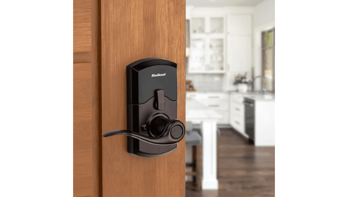 Kwikset 917TNL-11PS Smartcode Keypad Electronic with Tustin Lever SmartKey with 6AL Latch and RCS Strike Venetian Bronze Finish thumbnail 4