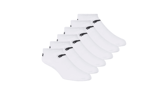 PUMA Womens 6 Pack Runner fashion liner socks, White/ Black Puma, 9 11 US thumbnail 1
