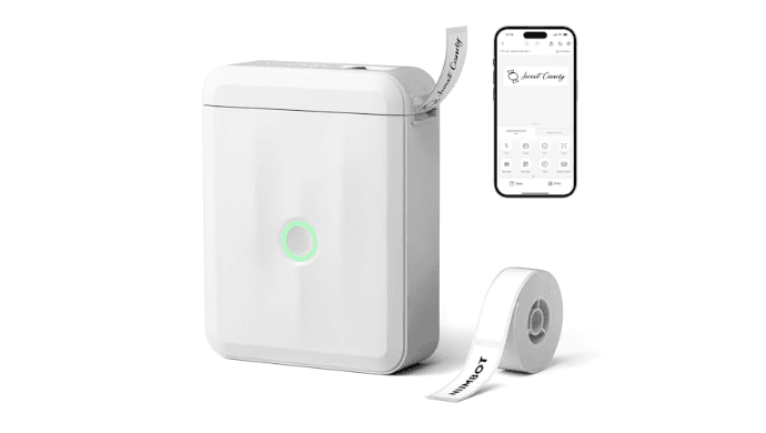 NIIMBOT D110 Mini Label Maker Machine with Tape for Home School, White thumbnail 1