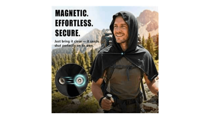 AOPREL Cooling Hoodie Towel Magnetic Lock Towels for Neck and Face UV Protection, Moisture-Wicking for Camping Gym and Yoga thumbnail 2