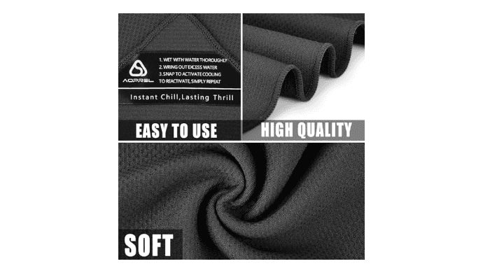 AOPREL Cooling Hoodie Towel Magnetic Lock Towels for Neck and Face UV Protection, Moisture-Wicking for Camping Gym and Yoga thumbnail 3