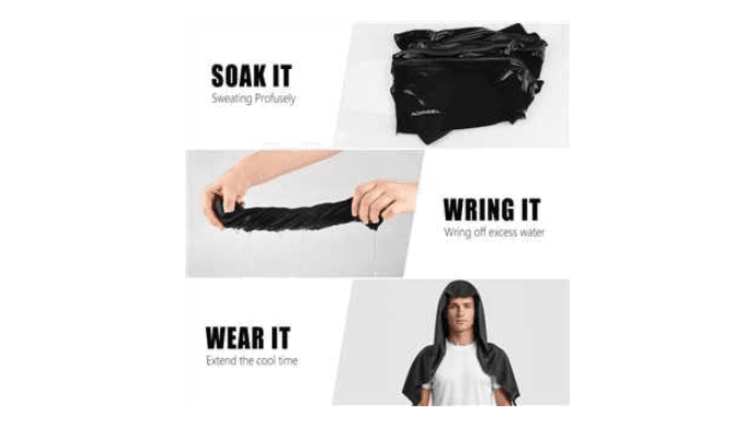 AOPREL Cooling Hoodie Towel Magnetic Lock Towels for Neck and Face UV Protection, Moisture-Wicking for Camping Gym and Yoga thumbnail 4