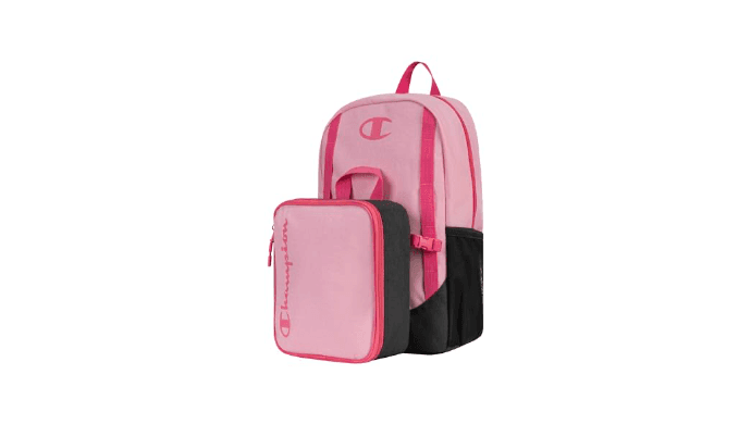 Champion Kids' Mode Backpack and Lunch Box Set, Pink Heather, One Size thumbnail 1