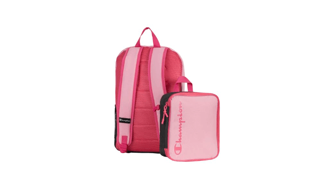 Champion Kids' Mode Backpack and Lunch Box Set, Pink Heather, One Size thumbnail 4