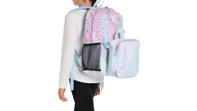 Champion Kids' Mode Backpack and Lunch Box Set, Pink Heather, One Size thumbnail 5