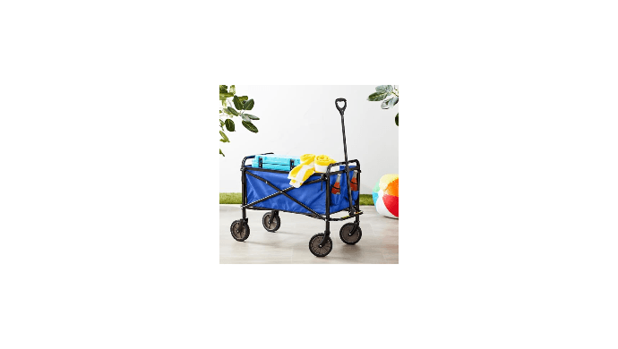 Amazon Basics Collapsible Heavy Duty Utility Wagon for Outdoor Sports, Camping, Garden, and Shopping, Versatile, Easy to Store, 265 Pounds Capacity, 27.6 x 40.9 x 20 inches, Blue thumbnail 6