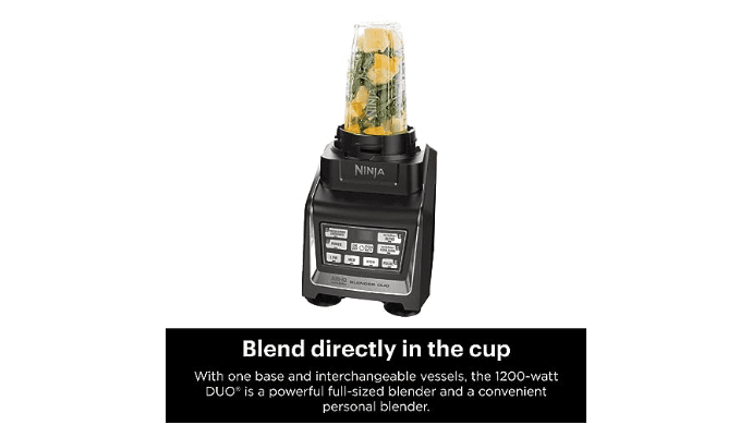 Ninja Nutri Personal & Countertop Blender, 1200W Auto-iQ, Black, BL642 thumbnail 4