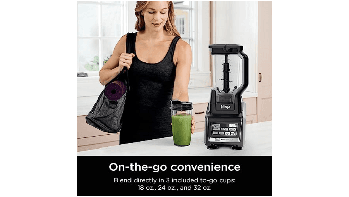 Ninja Nutri Personal & Countertop Blender, 1200W Auto-iQ, Black, BL642 thumbnail 6