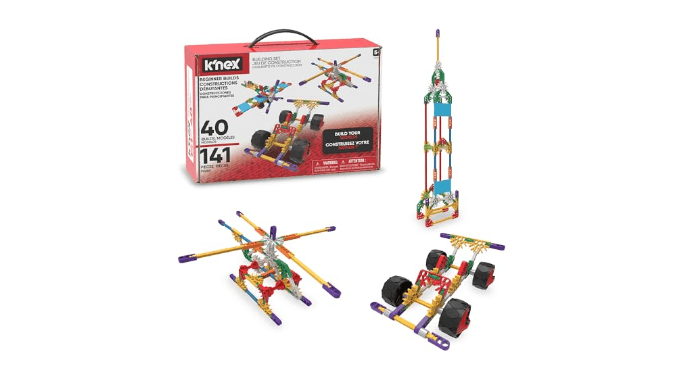 K'NEX - 40 Model Building Set‚ 141 Pieces, STEM Toy, Engineering Play, Creative Construction‚ Ages 5+ thumbnail 1