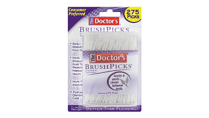 The Doctor's BrushPicks, Interdental Brushes & Dental Picks, 275 Ct, 12 Pk thumbnail 1