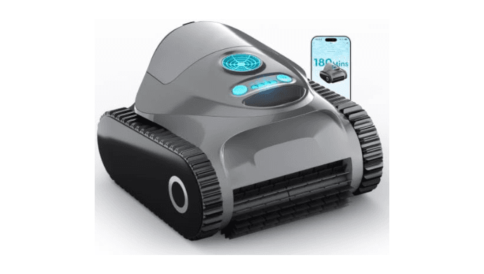C1 Robotic Pool Vacuum for inground Pool with 180Mins Runtime, Gray thumbnail 1