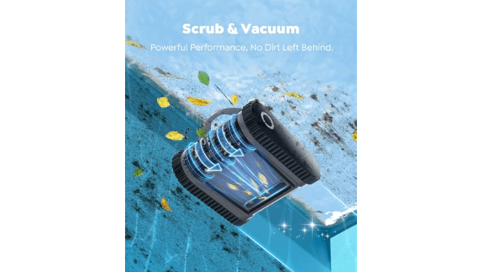 C1 Robotic Pool Vacuum for inground Pool with 180Mins Runtime, Gray thumbnail 2