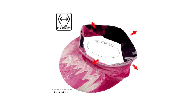 Kiyrnie Sun Visor Hat Men Women for Sun Protection Outdoor Tennis Golf Running Fishing thumbnail 5