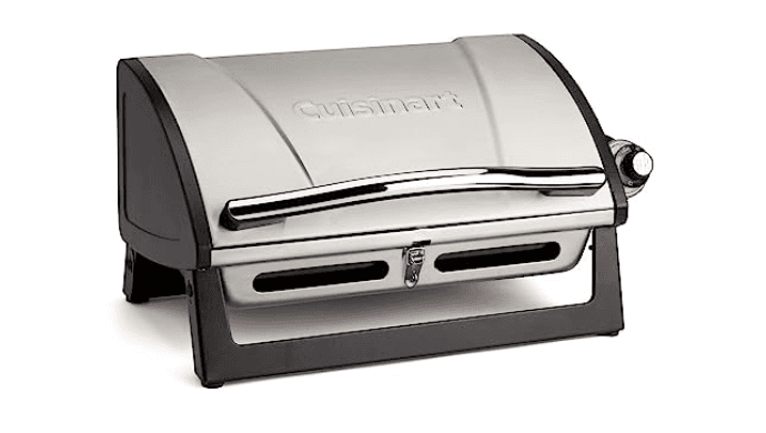 Cuisinart Gas Grill with Locking Lid, Portable, 8,000 BTU, 10 lbs. thumbnail 1