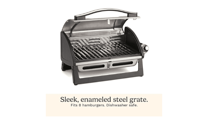 Cuisinart Gas Grill with Locking Lid, Portable, 8,000 BTU, 10 lbs. thumbnail 3