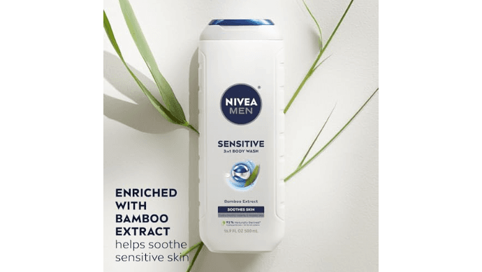 6-Count NIVEA MEN Sensitive 3-in-1 Body Wash, Mulitpack, 3 x 16.9 FL OZ thumbnail 3