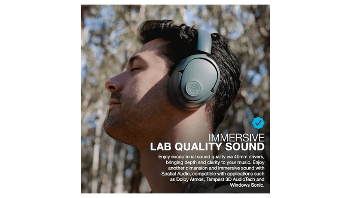 JLab JBuds Lux ANC Over Ear Headphones Bundle with JBuds Mini True Wireless Earbuds, Active Noise Cancelling, Bluetooth multipoint, Sage thumbnail 2