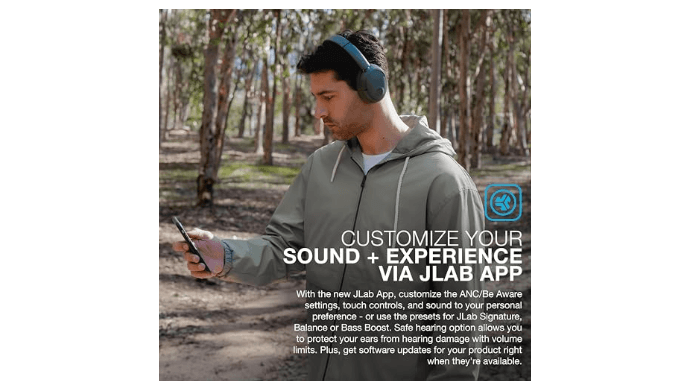 JLab JBuds Lux ANC Over Ear Headphones Bundle with JBuds Mini True Wireless Earbuds, Active Noise Cancelling, Bluetooth multipoint, Sage thumbnail 5