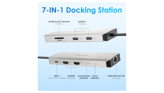 Laptop Docking Station, WAVLINK Docking Station Dual HDMI thumbnail 2