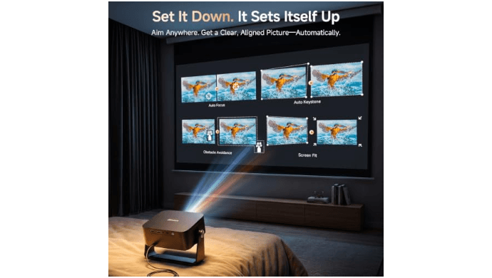 iSinbox Smart Outdoor Projector,Built-in Apps,180° Gimbal,Dolby Audio thumbnail 6