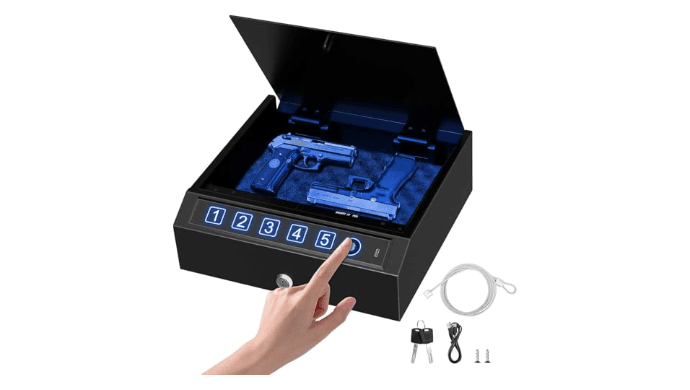 CTSAFEPRO Gun Safe,Biometric Fingerprint Gun Safe for Handgun Pistol Safes thumbnail 1