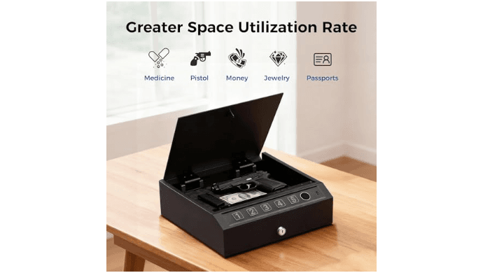 CTSAFEPRO Gun Safe,Biometric Fingerprint Gun Safe for Handgun Pistol Safes thumbnail 2