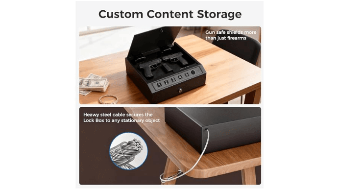 CTSAFEPRO Gun Safe,Biometric Fingerprint Gun Safe for Handgun Pistol Safes thumbnail 6