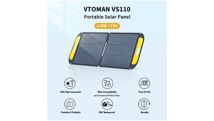 VTOMAN Jump 1500X Portable Power Station with 110W Foldable Solar Panel thumbnail 6