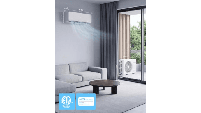 Cozeware 18000 BTU Mini Split AC/Heating System 230V 20 SEER2 thumbnail 2