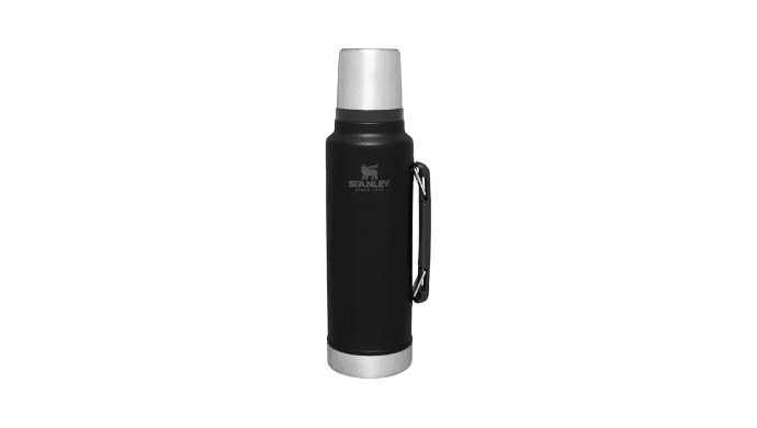 Stanley Classic Legendary Vacuum Bottle 1.5 qt Wide Mouth with Leakproof Cup Lid Keep Drinks Hot or Cold Packable for Travel Insulated Stainless Steel Thermal Bottle BPA-Free Black 2.0 thumbnail 1