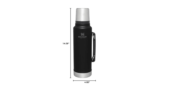 Stanley Classic Legendary Vacuum Bottle 1.5 qt Wide Mouth with Leakproof Cup Lid Keep Drinks Hot or Cold Packable for Travel Insulated Stainless Steel Thermal Bottle BPA-Free Black 2.0 thumbnail 6
