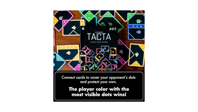 TACTA Card Game, Where Every Card Counts, Fast-Paced Strategic Shape Matching Party Game, Analyze and Optimize to Connect, Cover & Conquer to Win, Unique Party Game Play for 2 or More Players, Ages 7 thumbnail 3