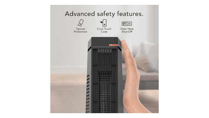 Vornado Rise 20H (2026) Whole Room Tower Heater, 3 Heat Settings, Black thumbnail 3