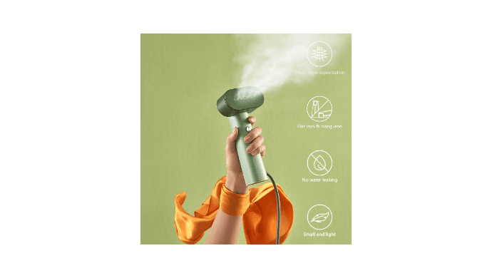 G6 Steamer for Clothes Portable 2-in-1 Travel Steamer Iron for Clothes, Just 0.7lbs Lightly, 10 Minutes of Continuous Steam, 900W Light Steamer for travel and home (green) thumbnail 3