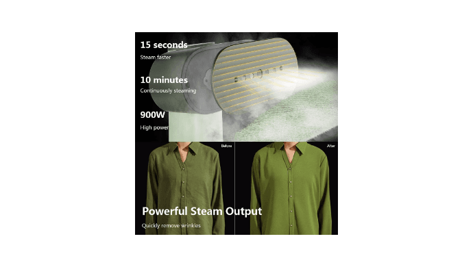 G6 Steamer for Clothes Portable 2-in-1 Travel Steamer Iron for Clothes, Just 0.7lbs Lightly, 10 Minutes of Continuous Steam, 900W Light Steamer for travel and home (green) thumbnail 4