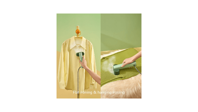 G6 Steamer for Clothes Portable 2-in-1 Travel Steamer Iron for Clothes, Just 0.7lbs Lightly, 10 Minutes of Continuous Steam, 900W Light Steamer for travel and home (green) thumbnail 5