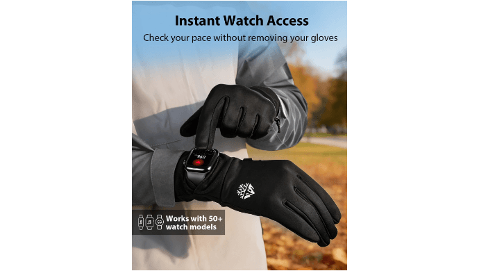 Lightweight Running Gloves with Watch Window, Hiking Gloves for Men Women thumbnail 2