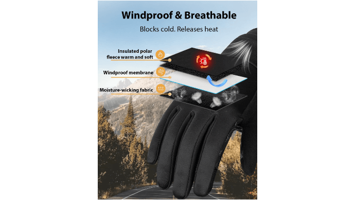 Lightweight Running Gloves with Watch Window, Hiking Gloves for Men Women thumbnail 3