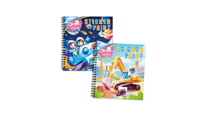 2PCS Paint by Number Sticker Book - Kids Crafts & Acitivity Puzzles Book for Ages 4-10,Mess-Free Travel Toys for Road Trip & Airplane,Perfect Gifts & Basket Stuffers for Kids thumbnail 1