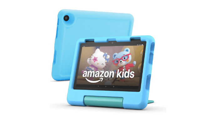 Amazon Fire HD 8 Kids tablet, ages 3-7 | 4GB memory, includes ad-free and exclusive content, parental controls and 13-hr battery, 64GB, Blue, (2024 release) thumbnail 2