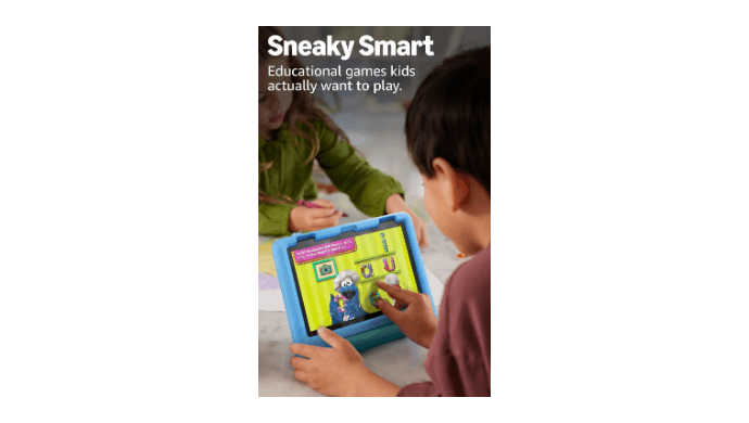 Amazon Fire HD 8 Kids tablet, ages 3-7 | 4GB memory, includes ad-free and exclusive content, parental controls and 13-hr battery, 64GB, Blue, (2024 release) thumbnail 4