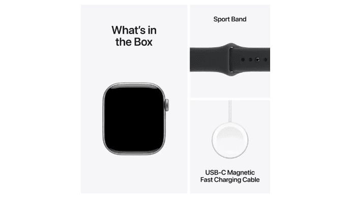 Apple Watch Series 11 42mm GPS Space Gray w Black Sport Band S/M MEQW4LW/A 2025 thumbnail 3