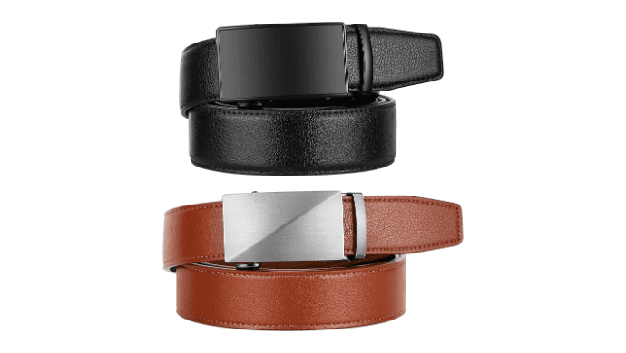 Zitahli Leather Ratchet Belt for Men - 2 Pack Mens belt,Customizable Fit thumbnail 2
