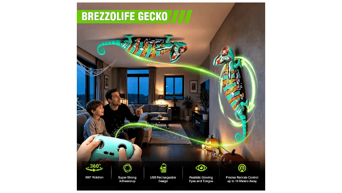 Wall Climbing Gecko RC Toy Birthday Gift for Boys 3-8 360° USB Recharge thumbnail 3