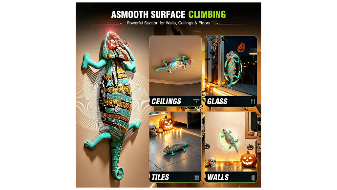 Wall Climbing Gecko RC Toy Birthday Gift for Boys 3-8 360° USB Recharge thumbnail 5