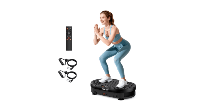 Anqdy Vibration Plate Exercise Machine for Home Fitness & Whole Body Workout, 350 Lbs Capacity with 2 Loops & Remote Control thumbnail 4