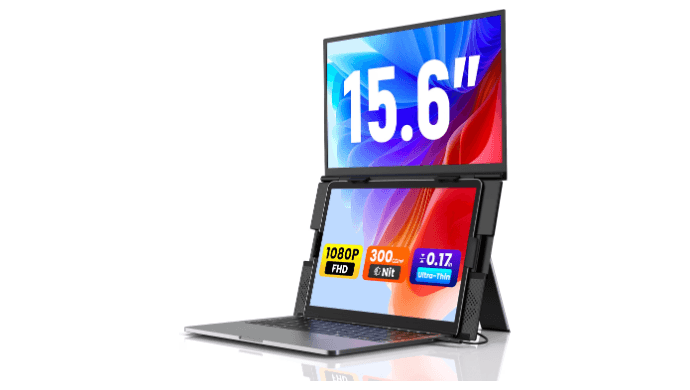 Laptop Screen Extender 15.6" Portable Dual Monitor Neck-Friendly thumbnail 1